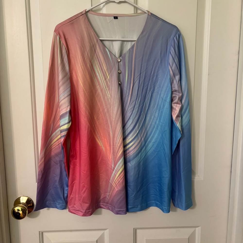 Gradient Long Sleeve Women's Top